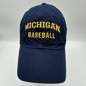Nike Team Michigan Wolverines Baseball 1Size Navy Adjustable Strapback Hat Cap